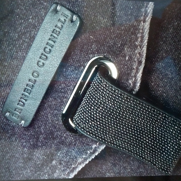 BRUNELLO CUCUNELLI Monili Grey Velvet Crossbody bag - Picture 3 of 8